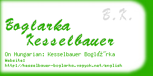 boglarka kesselbauer business card